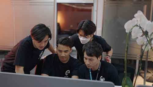 Team brainstorming session